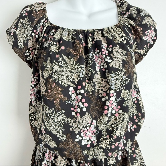 NAILA Black Dress with Pink and White Floral Design - Picture 2 of 8